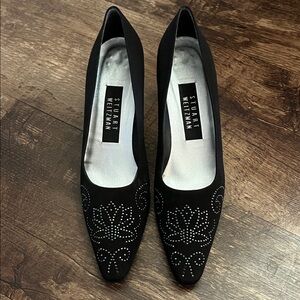 Stuart Weitzman Black Embellished Women's Shoes